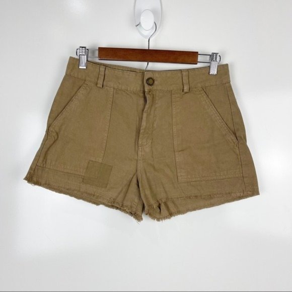 Zara Pants - Zara Basic Denim Cutoff Khaki Shorts Size Small